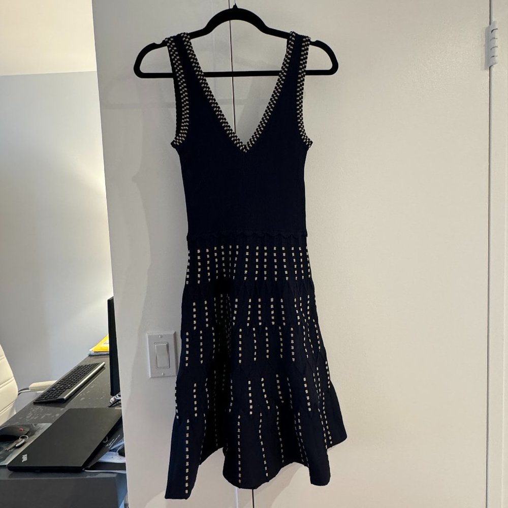 Sandro Jasm Knit Pointelle Dress